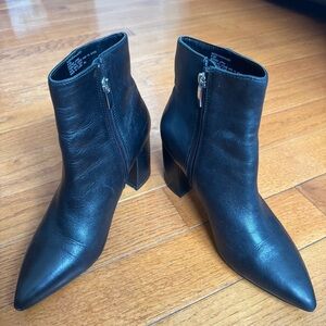 Steve Madden Black Leather Ankle Boots